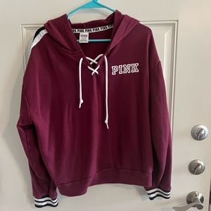 Maroon PINK hoodie